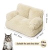 SEVOBAL Pet Bed, Washable Puppy Sleeping Bed Cat Couch Pet Sofa Bed, Soft Calming Cat Sofa Beds for Indoor Cats Anti Slip Bottom,Beige(30"*18"*13") - 4 of 4