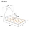 Montessori Floor Bed, House Shaped Bedframe with Headboard and handrails - 3 of 4
