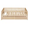 PAGED Twin Size Daybed Dual Use Bed Frame Modern Sofa Bed with 2 Storage Drawers and Guardrail for Bedroom, Living - 4 of 4
