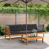 vidaXL Patio Pallet Corner Sofas with Cushions - 2 Pcs/Set - Solid Acacia Wood - Brown/Anthracite - 2 of 4