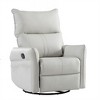 Ridstar Modern Small 360 Degree Swivel Rocking Chair, Armchair with Side Pockets For Living Room & Bedroom-Light Gray - 3 of 4
