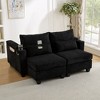 KWPZQEB Convertible Chaise Lounge Chair Indoor with Side Pocket and Cup Holders, Phone Holder, Deep Seat Sleeper Couch Reading Chairs for Living Room - 3 of 4