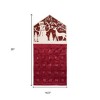 HomeRoots 35" X 17" Red And White Fabric And Wood Let It Snow Christmas Lighted Advent Calendar Wall Decor - 3 of 4