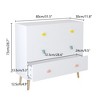 Ruvalino Decorative Storage Cabinets Kids 3 Drawer Dresser for Bedroom and Nursery Storage, White, 31.5"*11.81"*28.94" - 3 of 4