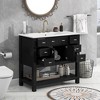 TUYOHW Bathroom Vanity with Top Sink, Modern Bathroom Storage Cabinet with 2 Soft Closing Doors and 6 Drawers, Single Sink Bathroom Vanity - 4 of 4