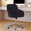 CAVINAS Adjustable Ergonomic Office Chair with Velvet Fabric,Swivel Desk Chair with Gold/Silver Metal Base,Computer Chair for Home Office and Bedroom - 4 of 4
