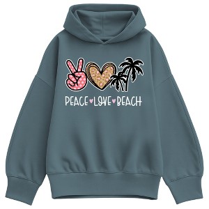 Women's - Instant Message - Peace Love Beach Oversized Fleece
