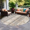 World Rug Gallery Distressed Geometric Indoor/Outdoor Area Rug:  Weather-Resistant,  Low Pile,  Machine Made - 2 of 4