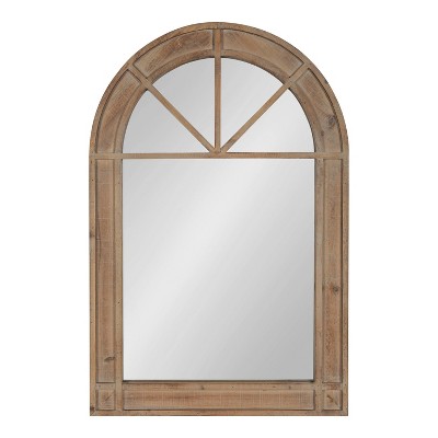 24" x 36" Stonebridg Arch Wall Mirror Rustic Brown - Kate & Laurel All Things Decor