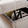 Alilang 35 Inch Storage Ottoman Bench Open Compartment Stool Hallway Living Room or Bedside-Ivory - 4 of 4