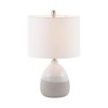 26" Chrislie (Includes LED Light Bulb) Table Lamp Gold/Brown: Modern Ceramic, Drum Shade, for Living Room - 2 of 4