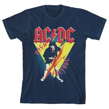 Ac/dc World Tour 1979 Navy Blue Boy's Short-sleeve T-shirt-xs : Target