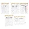 Juvale 250 Pieces Bridal Shower Games for 50 Guests with Bingo Cards, He Said She Said Bridal Shower Games, Wedding Advice for Bachelorette (Gold) - 3 of 4