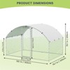 Large Metal Chicken Coop, Doom Roof Chicken Run for Yard, Walk-in Poultry Cage with Waterproof - 4 of 4