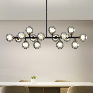 Ludomide Mid Century Modern Linear Chandeliers, 16-Light Sputnik Fixture for Dining Room, Living Room, Kitchen Island - 1 of 4