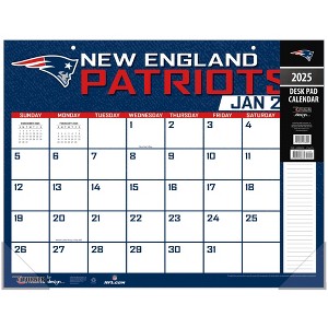 NFL New England Patriots 2025 22"x17" Desk Calendar - 1 of 4