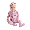 Girl Kid's Daisy Love Footie Bodysuit - POSH PEANUT - image 3 of 3