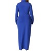 Agnes Orinda Women's Plus Size Turtleneck Long Sleeve Maxi Pencil Bodycon Dress - 4 of 4