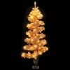 vidaXL White Swirl Christmas Tree with Pot and LEDs - Modern 4ft PVC Holiday Tree with Unique Design and Dynamic Light Effects - 3 of 4
