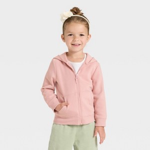 Toddler Girls' Zip-Up Fleece Hoodie - Cat & Jack™ - 1 of 3