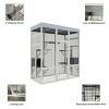 62"Wx70"H Large Black Rust-proof Metal Wire Outdoor Pet Enclosure With Waterproof Top -Maison Boucle - 4 of 4