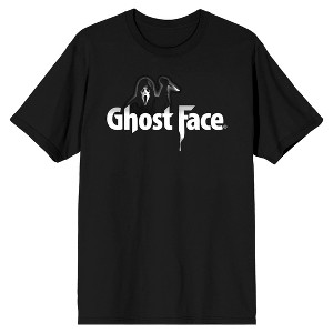 Ghost Face Character and Logo Men's Black Graphic Tee - 1 of 1