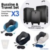 ROBOTIME Luggage, Suitcase Set with Double Spinner Wheels and U-Shaped Pillow, Large Capacity Case for Trips, 3PCS, Black, 30.31"*19.29"*11.82" - 2 of 4
