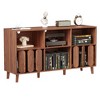 55" Large Record Player Stand, Vinyl Record Storage Holder Shelf, Wooden Turntable Stand, Player Table Storage Cabinet for Living Room Bedroom - 4 of 4