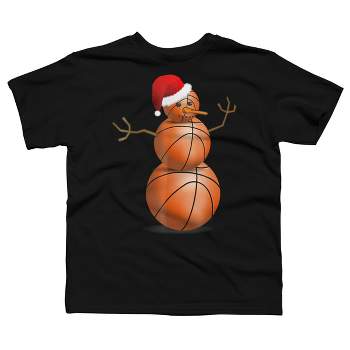 Boy's Design By Humans Christmas Basketball By NekoShop T-Shirt
