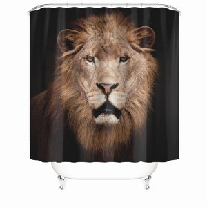 Cute Lion Shower Curtains for Bathroom Waterproof Fabric Bath Curtain Durable Soft Stylish Bathroom Decor 72x72 Inch - 1 of 1