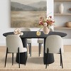 5 Piece Dining Set for 4,Black Extendable Dining Table with 4 Upholstered Armless Dining Chairs for Dining Room,Kitchen-Maison Boucle - 2 of 4