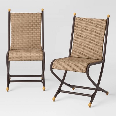 2pk Patio Dining Chairs - Brown/Gold - Opalhouse™ designed with Jungalow™