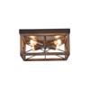 YIYIBYUS 4-Light Black Retro Farmhouse Flush Mount Ceiling Light for Hallway Bedroom - 3 of 4
