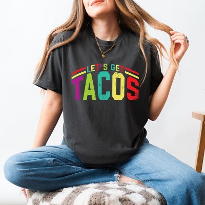 Simply Sage Market Let's Get Tacos Varsity Garment Dyed Tee