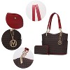 MKF Collection Savannah M Logo Printed Vegan Leather Women’s Tote and Wristlet Wallet by Mia K- 2 pieces - 4 of 4