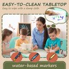 Lirago Kids Table and 2 Chairs plastic Set with Easy Wipe Tabletop Adjustable Height Children Activity Table Toddler Furniture Set Green - 2 of 4