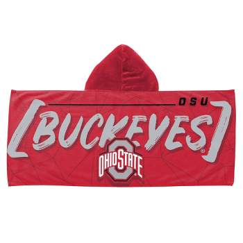 22"x51" NCAA Ohio State Buckeyes Hooded Youth Beach Towel