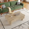 VYNXARIA Lift Top Coffee Table for Living Room 42"£¬Fluted Panel Hidden Storage£¬Antique Natural - 4 of 4