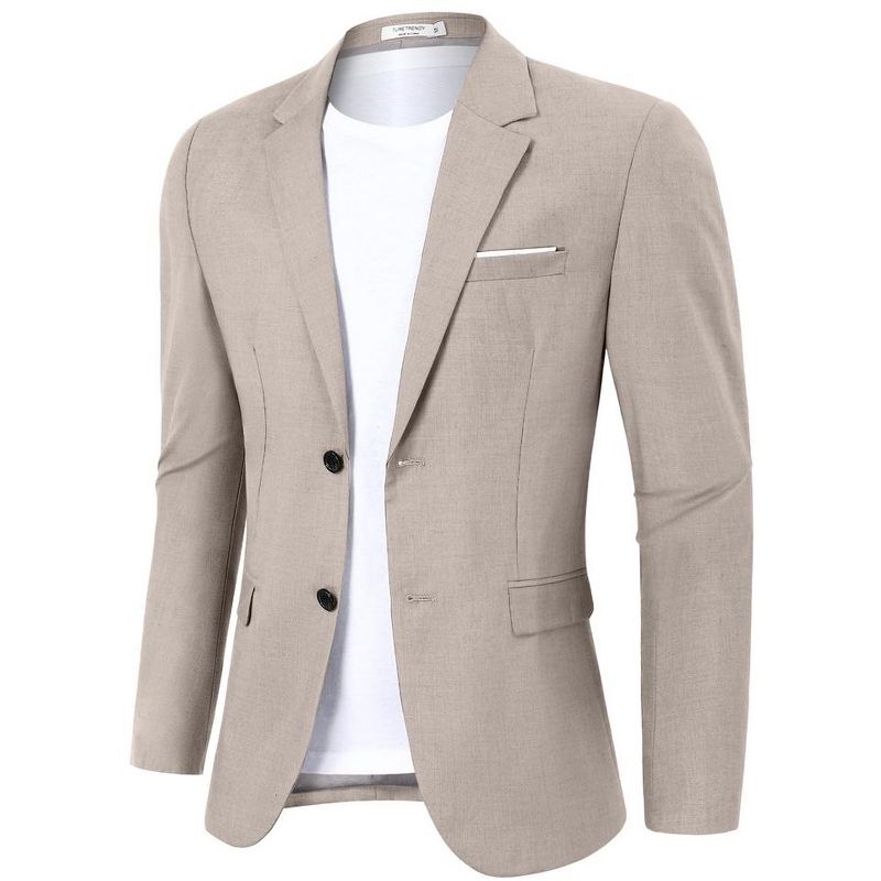 Men's Casual Blazer Sport Coat Two Button Lightweight Business Jackets, 1 of 10