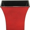 HomeRoots 5" Red Recycled Plastic Indoor Outdoor Square Pot Planter - 3 of 3