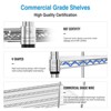 75.6" H Storage Shelves with Wheels, 2500LBS Garage Shelving Heavy Duty Metal Shelves,  Adjustable Pantry Shelf, Commercial Shelving - 3 of 4