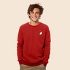 Dalix Ghost Embroidered Crewneck Long Sleeve Sweatshirt Fleece Men - 2 of 4