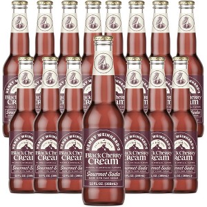 Henry Weinhard's Black Cherry Cream 15 Pack | 12oz Glass Bottles | Classic American Flavor | Premium Craft Soda - 1 of 1
