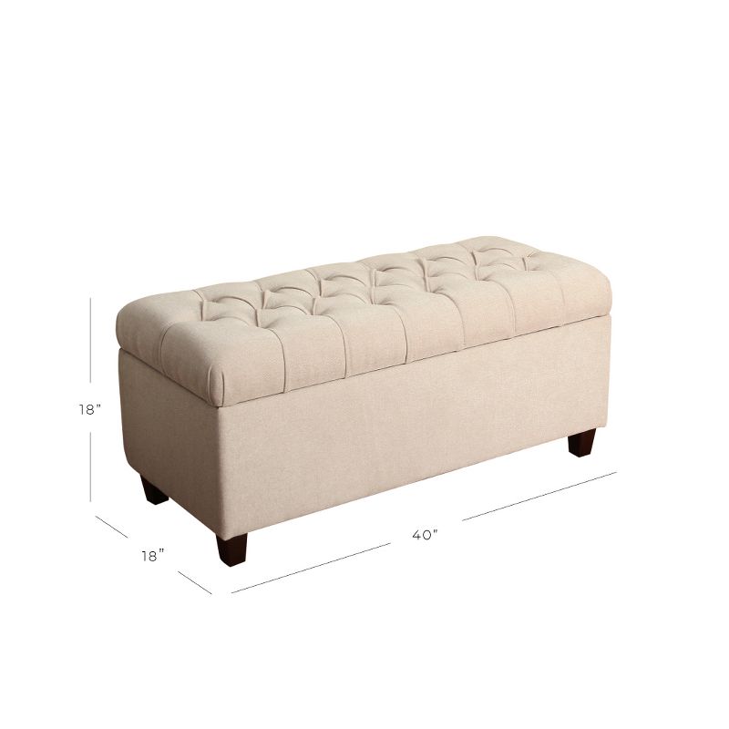 Ainsley Button Tufted Storage Bench - HomePop, 3 of 8