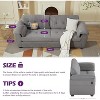TYBOATLE 87" Mid-Century Modern Sofa with USB Charger & Side Pocket, Comfy Tufted 2/3 Seater Couch for Living Room, Apartment, Office (Dark Grey) - 4 of 4