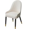 Gulches Modern Dining Chairs Set of 2 pcs Faux leather Dining Chair with Metal legs - 2 of 4