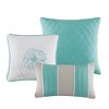 Sapphtopaz Printed Cotton Sateen Comforter Set – Oversized Floral Print Bedding with Bed Skirt, Shams & Decorative Pillows, 7-Peice Quilt Bedding Set - 2 of 4