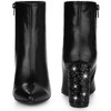 Perphy Women's Fashion Pointy Toe Zipper Sparkly Glitter Chunky Heels Ankle Boots - 2 of 4