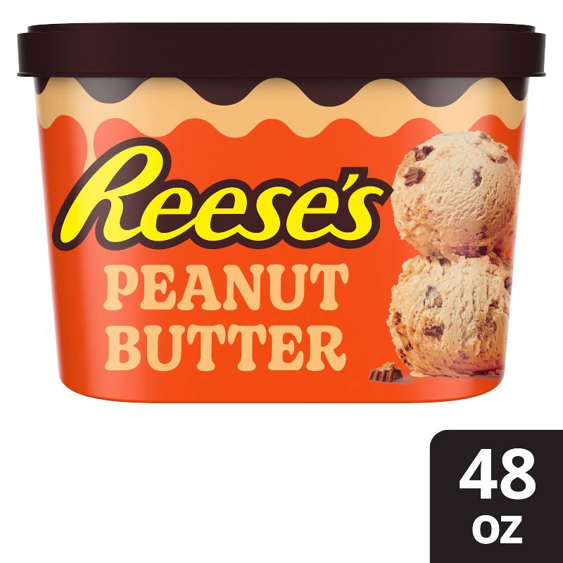 Reese&#39;s Peanut Butter Light Frozen Ice Cream with Reese&#39;s Peanut Butter Cups &#38; Peanut Butter Swirl &#8211; 48oz, 1 of 9