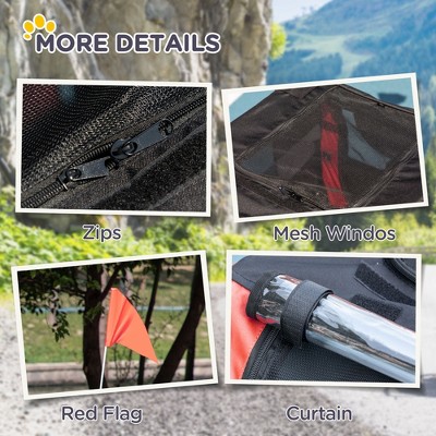 Red Medium Dog Bike Trailer with Suspension System